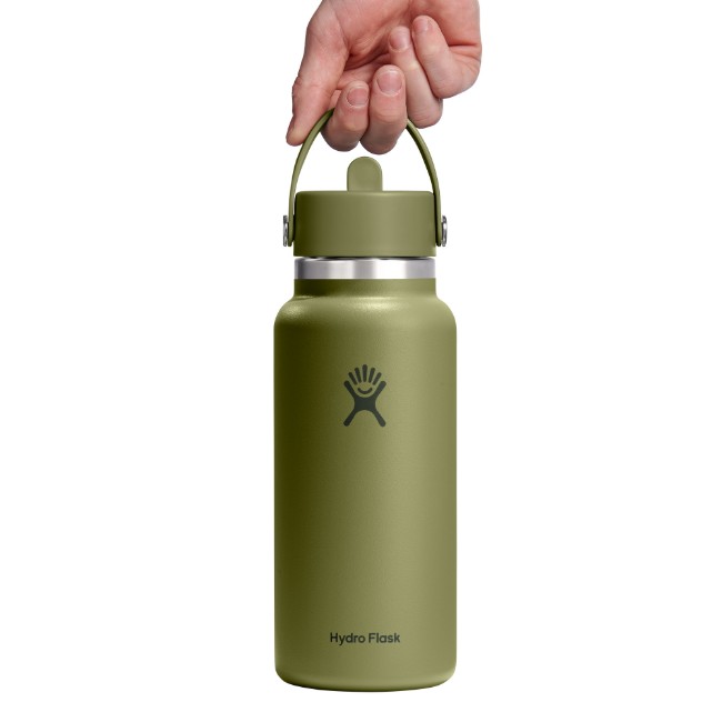 Термоизолационна бутилка, неръждаема стомана, 950 мл, "Wide Straw", Palmer Green - Hydro Flask