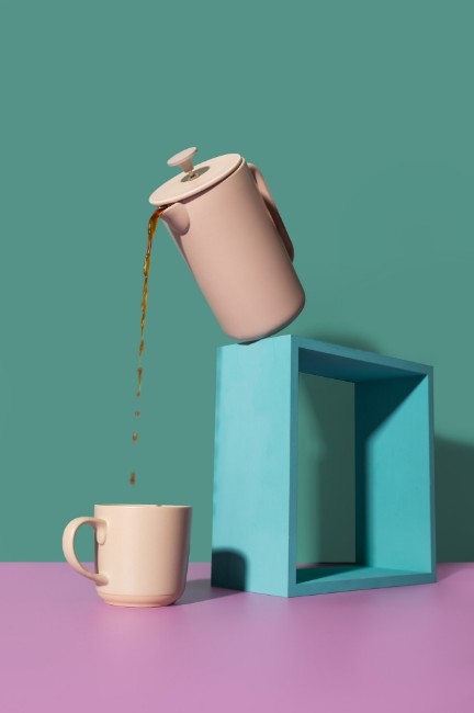 Кафетиер за френска преса, керамичен, 1 л, "Arezzo", Latte – La Cafetière