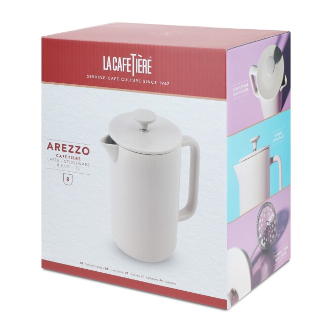 Кафетиер за френска преса, керамичен, 1 л, "Arezzo", Latte – La Cafetière