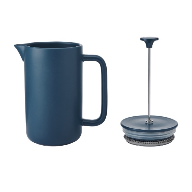 Френска преса Cafetière, керамика, 1 л, "Арецо", тъмносиня – La Cafetière