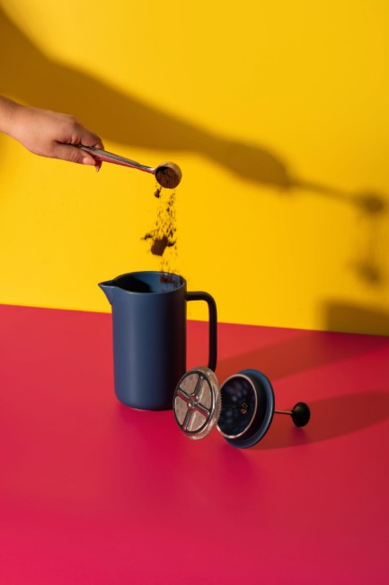 Френска преса Cafetière, керамика, 1 л, "Арецо", тъмносиня – La Cafetière
