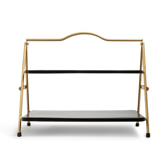 Двуетажна метална поставка за сервиране, 39,5 x 26 x 34,5 см - Artesa
