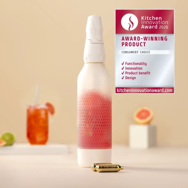 Комплект за приготвяне на газирана вода Twist'n Sparkle Virtuoso, 950 мл, Ivory - iSi