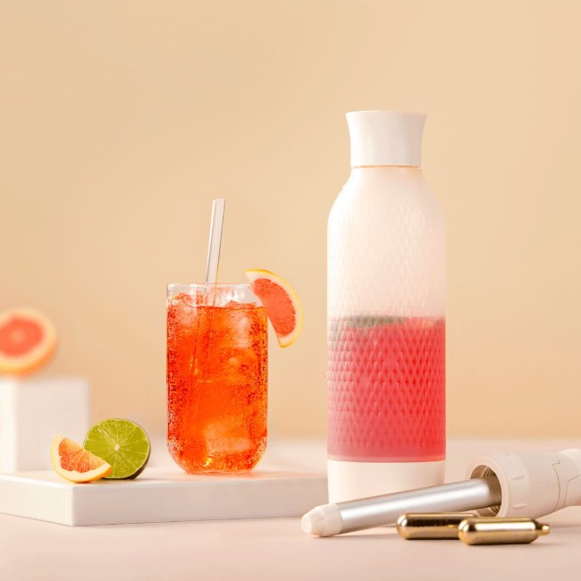 Twist'n Sparkle Virtuoso бутилка за газиране, 950 ml, Ivory - iSi