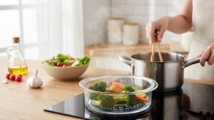 Съд за готвене на пара, 24 см, стъкло - AMT Gastroguss