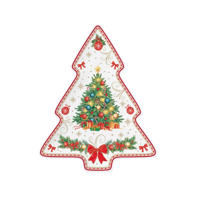 Поднос с форма на коледно дърво, 25.5 x 20.5 см, "Christmas Heritage" - Easy Life
