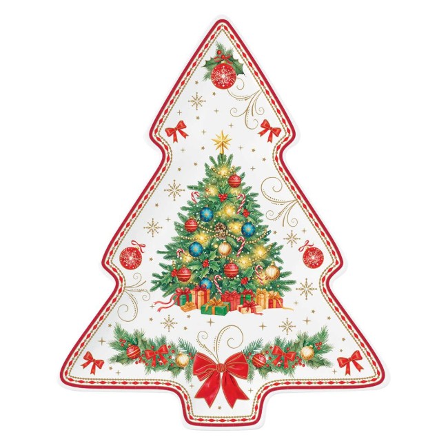 Поднос с форма на коледно дърво, 25.5 x 20.5 см, "Christmas Heritage" - Easy Life