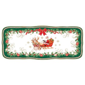 Сервираща чиния, порцелан, 36 x 15 см, "Christmas Heritage" - Easy Life