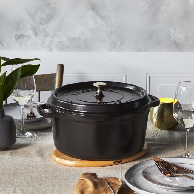 Чугунен съд за готвене Cocotte, 24 см/3,8л, Black - Staub 