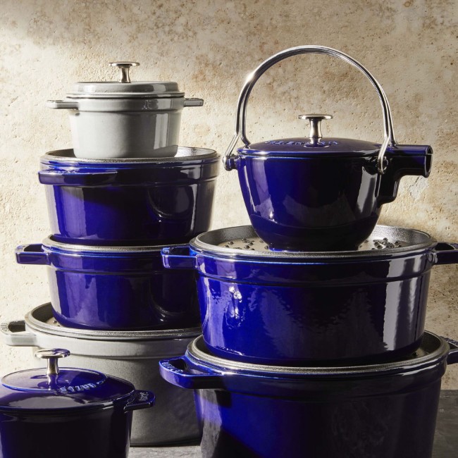 Тенджера Cocotte, чугунена, 24 см/3,8 л, Dark Blue - Staub