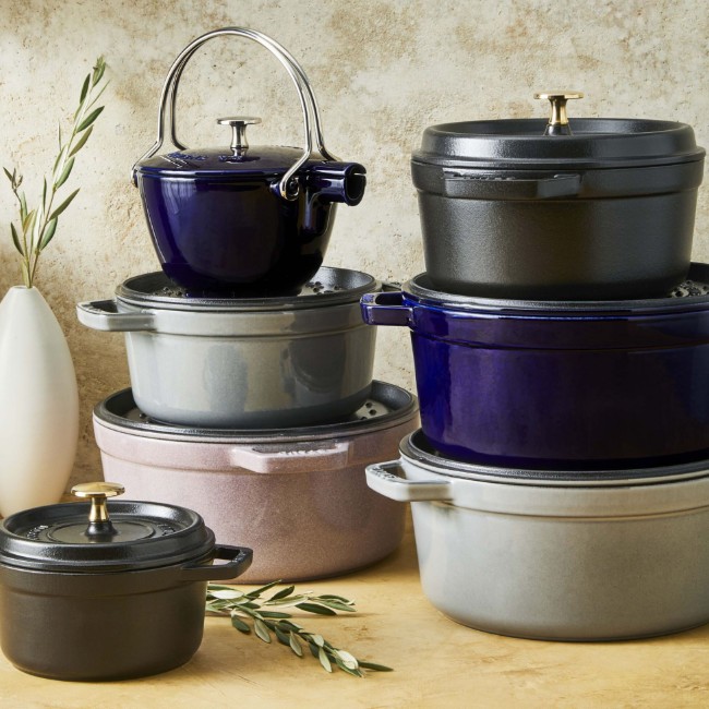 Тенджера Cocotte, чугунена, 24 см/3,8 л, Dark Blue - Staub