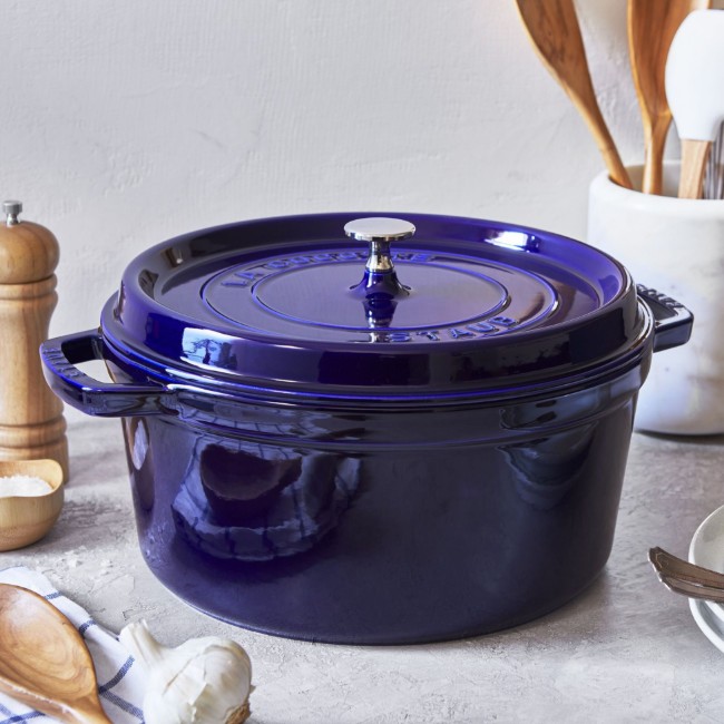 Тенджера Cocotte, чугун, 30 см/8,35 л, Dark Blue - Staub