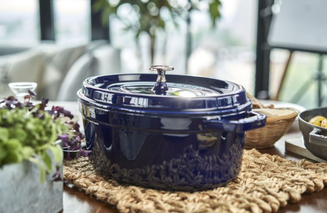 Овален съд за готвене Cocotte, чугун, 33cm/6.7L, Dark Blue - Staub