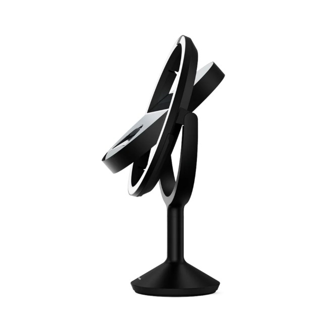 Козметично огледало със сензор, 25 см, "Trio Max", Matte Black Steel - simplehuman