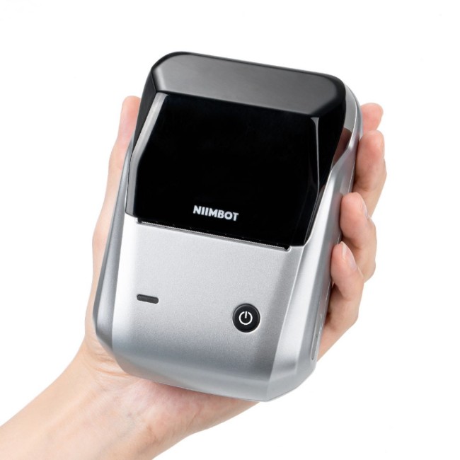 Преносим термопринтер за етикети, модел B1, Silver - NIIMBOT
