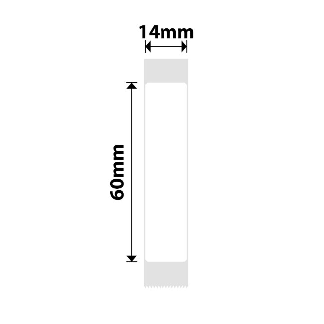 Ролка с етикети N1, 14x60 мм, 110 бр./ролка, бели - NIIMBOT
