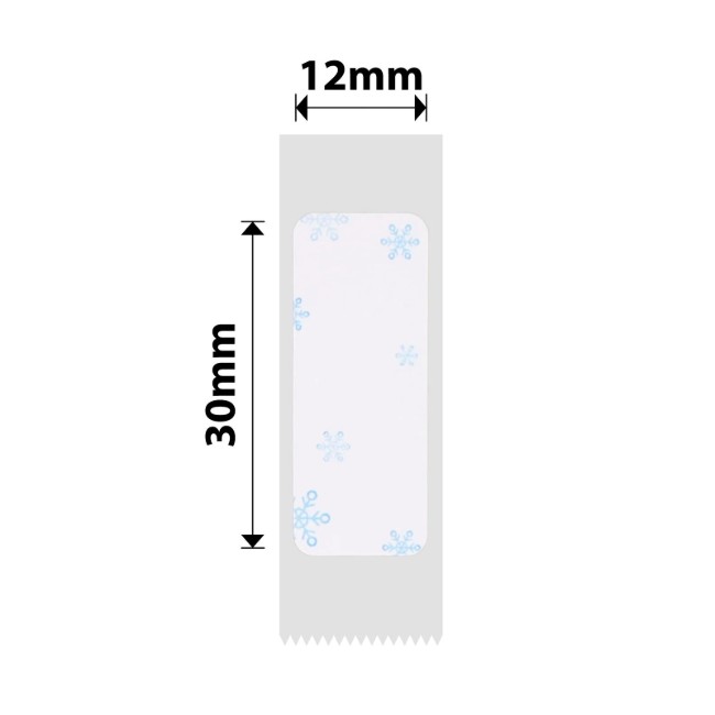 Ролка с етикети, 12x30 мм, 210 бр./ролка, Blue Snow - NIIMBOT