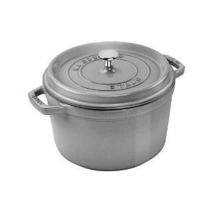 Дълбока тенджера Cocotte, чугунена, 24 см/4,7 л, Graphite Grey - Staub