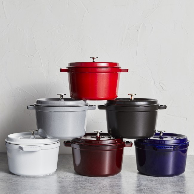 Дълбока тенджера Cocotte, чугунена, 24 см/4,7 л, Graphite Grey - Staub