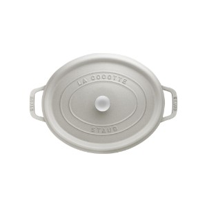 Овална тенджера за готвене Cocotte, чугунена, 23 см/2,35 л, White Truffle - Staub