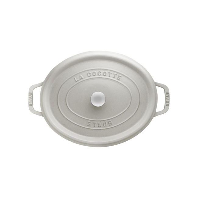 Овална тенджера за готвене Cocotte, чугунена, 23 см/2,35 л, White Truffle - Staub