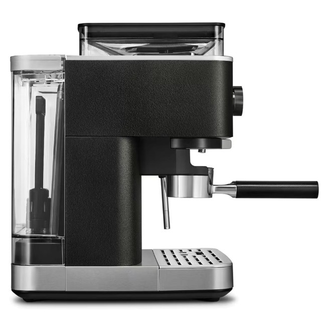 Полуавтоматична електрическа машина за еспресо, 1500W, цвят "Cast Iron Black" - KitchenAid