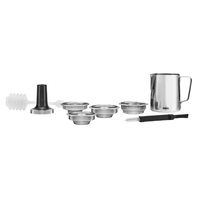 Полуавтоматична електрическа машина за еспресо, 1500W, цвят "Cast Iron Black" - KitchenAid