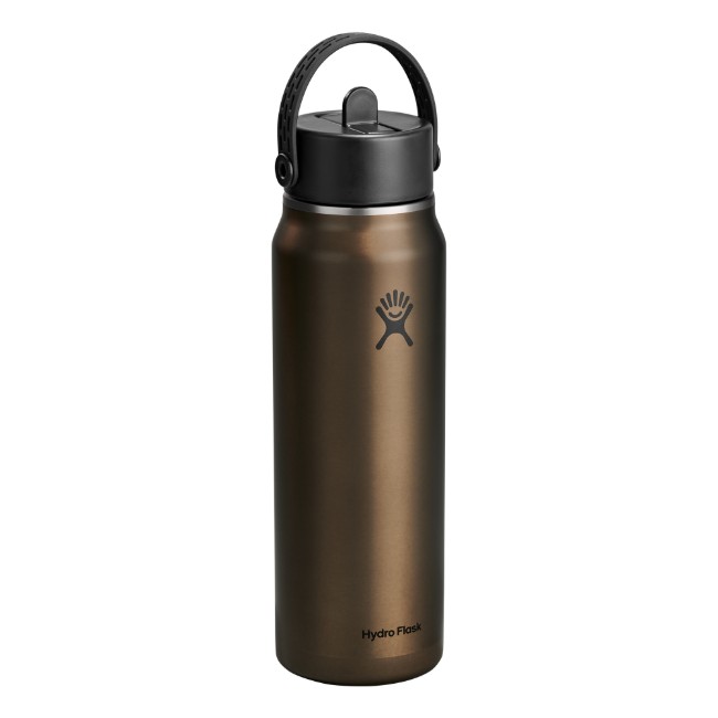 "Lightweight Straw" термоизолирана бутилка, неръждаема стомана, 950 ml, Obsidian - Hydro Flask