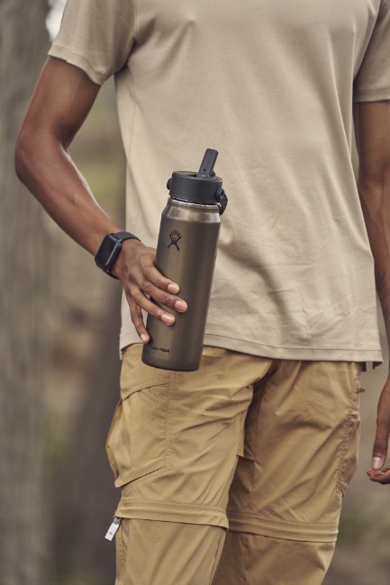 "Lightweight Straw" термоизолирана бутилка, неръждаема стомана, 950 ml, Obsidian - Hydro Flask
