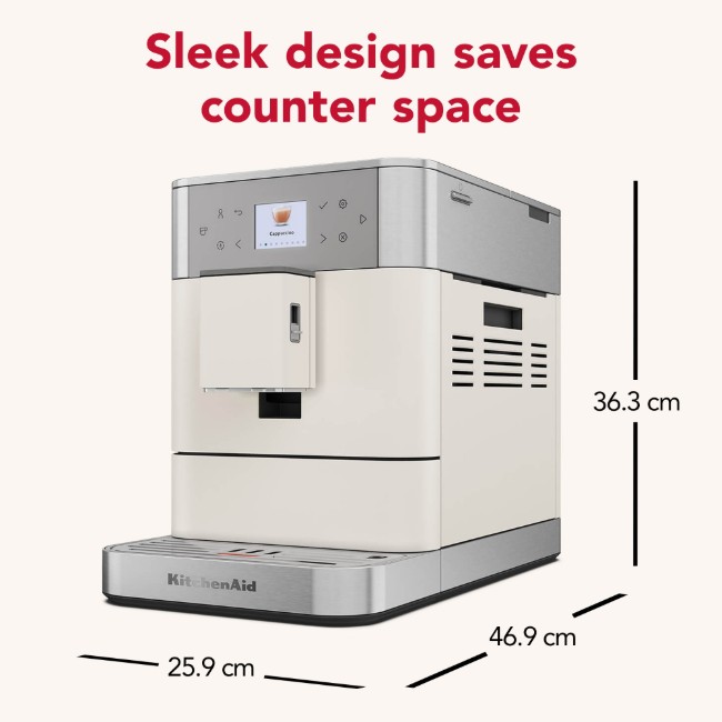 Автоматична електрическа еспресо машина KF6, 1450 W, цвят "Porcelain White" - KitchenAid