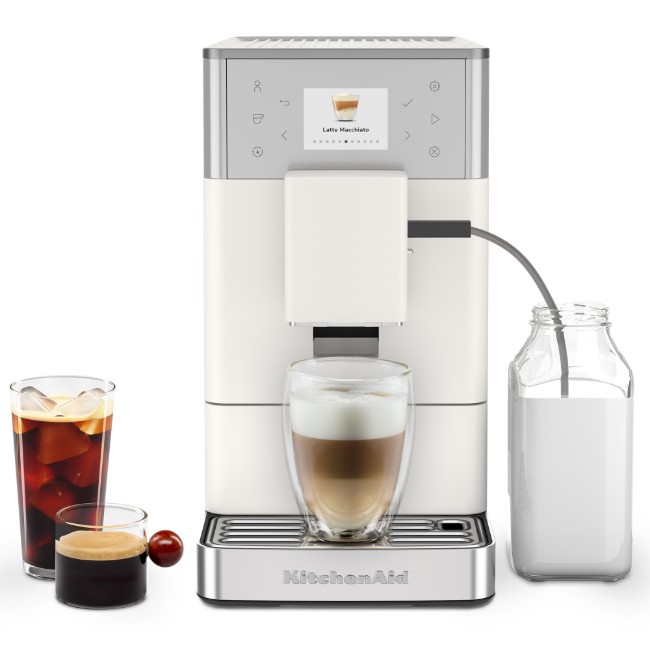Автоматична електрическа еспресо машина KF3, 1450 W, цвят "Porcelain White" - KitchenAid