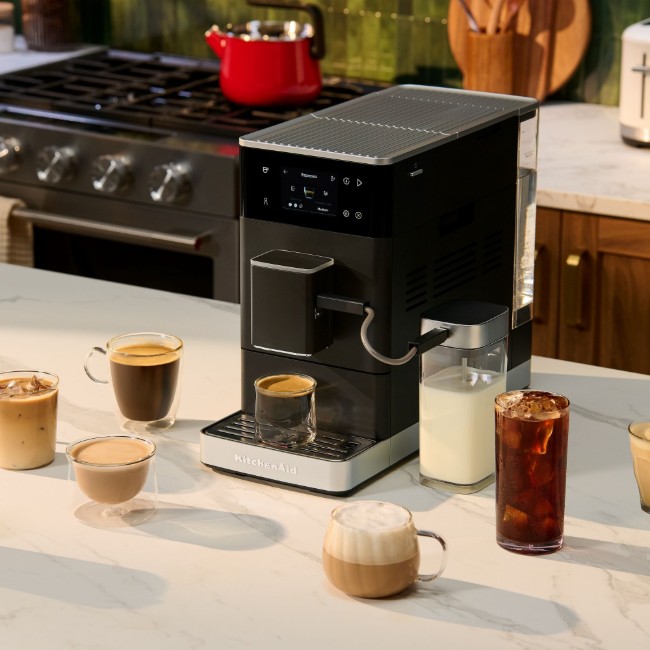 Автоматична електрическа еспресо машина KF4, 1450 W, матово черно - KitchenAid
