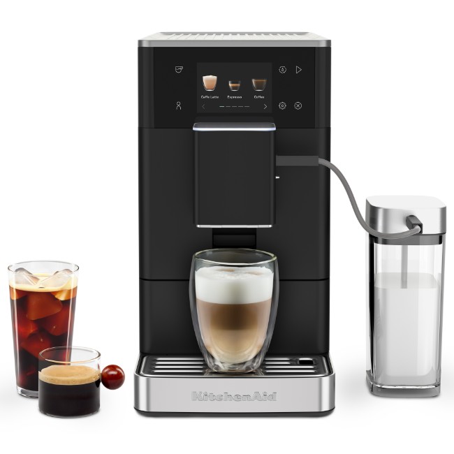 Автоматична електрическа еспресо машина KF4, 1450 W, матово черно - KitchenAid