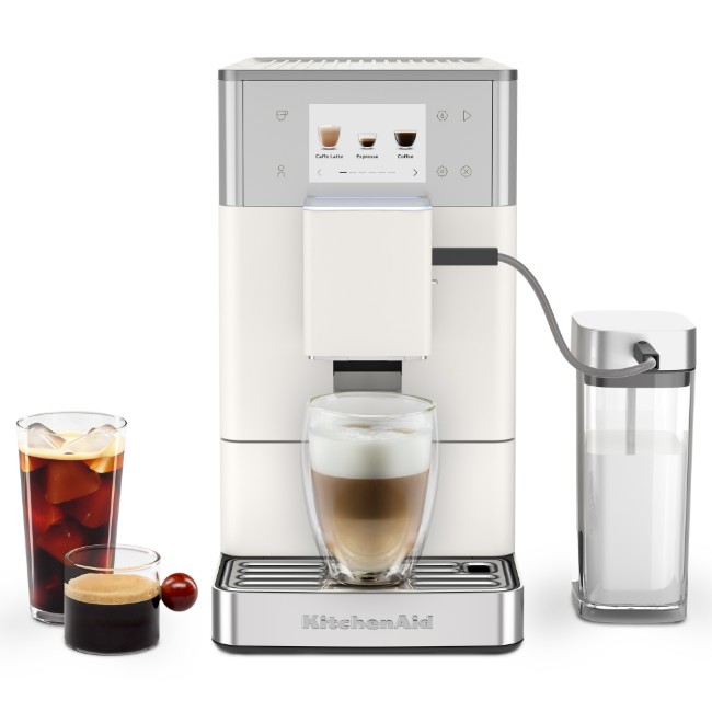 Автоматична електрическа еспресо машина KF4, 1450 W, цвят "Porcelain White" - KitchenAid
