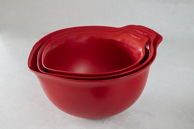Комплект от 3 купи за смесване, пластмасови, Empire Red - марка KitchenAid