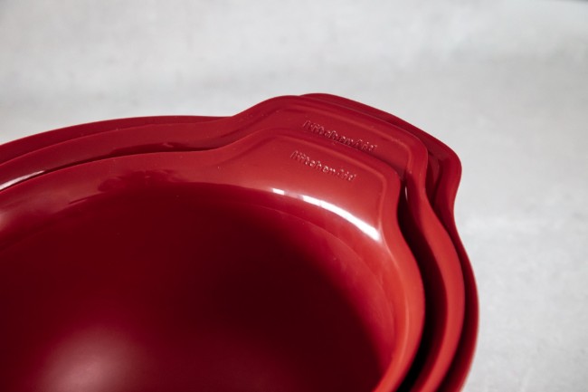 Комплект от 3 купи за смесване, пластмасови, Empire Red - марка KitchenAid