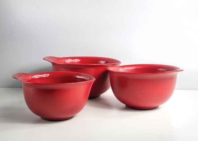 Комплект от 3 купи за смесване, пластмасови, Empire Red - марка KitchenAid