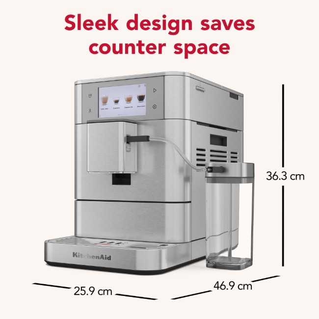Автоматична електрическа еспресо машина KF8, 1450 W, цвят "Stainless Steel" - KitchenAid