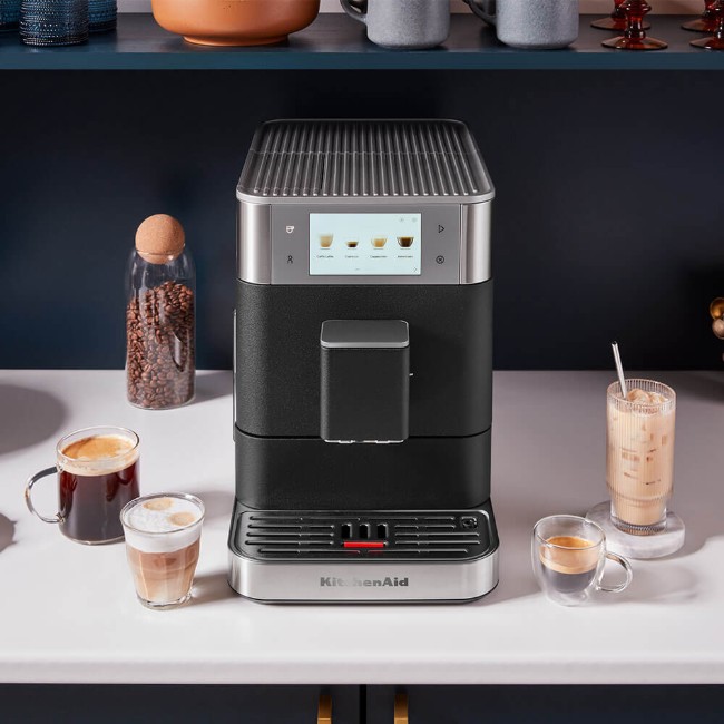 Автоматична електрическа еспресо машина KF8, 1450 W, цвят "Cast Iron Black" - KitchenAid