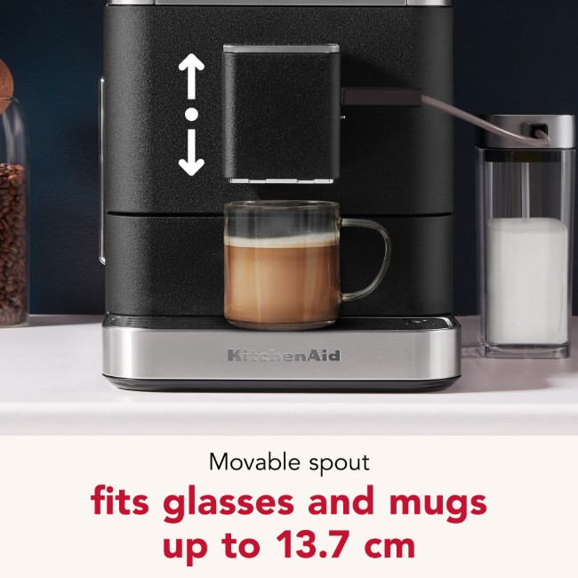 Автоматична електрическа еспресо машина KF8, 1450 W, цвят "Cast Iron Black" - KitchenAid