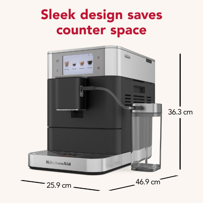 Автоматична електрическа еспресо машина KF8, 1450 W, цвят "Cast Iron Black" - KitchenAid