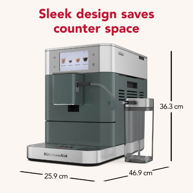 Автоматична електрическа еспресо машина KF8, 1450 W, цвят "Juniper" - KitchenAid