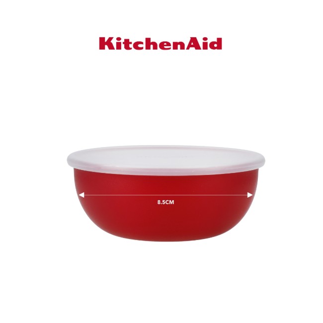 Комплект от 4 купи, с капак, пластмасови, "Empire Red" - марка KitchenAid
