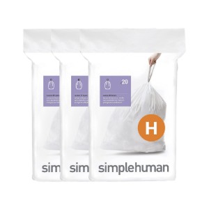 Торби за боклук код H, 30-35 L / 60 бр., пластмасови - марка "simplehuman"