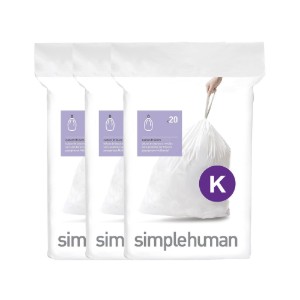 Торби за боклук, код К, 35-45 L / 60 бр., пластмасови - simplehuman