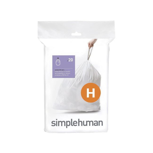 Торби за боклук, код H, 30-35 L / 20 бр., пластмасови - simplehuman