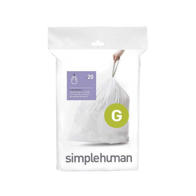 Торби за боклук, код G, 30 L / 20 бр., пластмасови - simplehuman