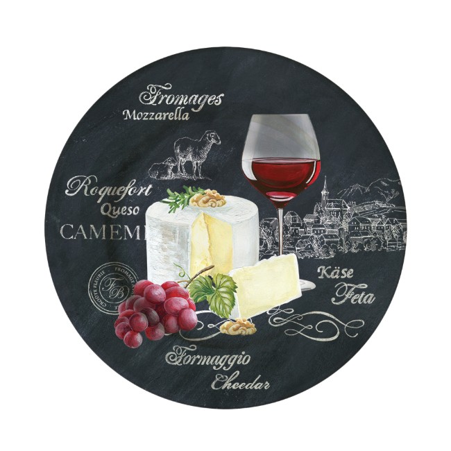 Комплект 4 чиния за сервиране на сирене, порцелан, 19 см, "World of Cheese" - Easy Life