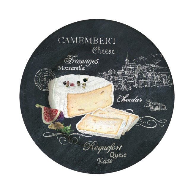 Комплект 4 чиния за сервиране на сирене, порцелан, 19 см, "World of Cheese" - Easy Life