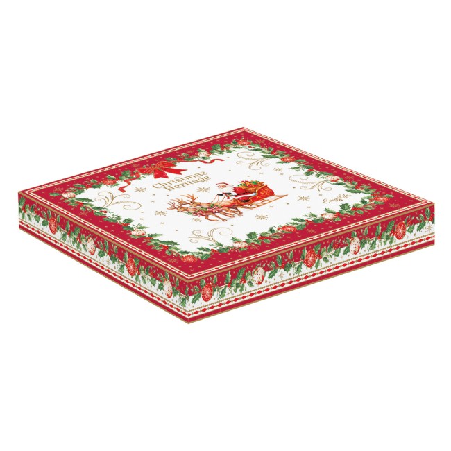 Звездовидна чиния, порцеланов, 22.5 x 22.5 см, "Christmas Heritage" - Easy Life